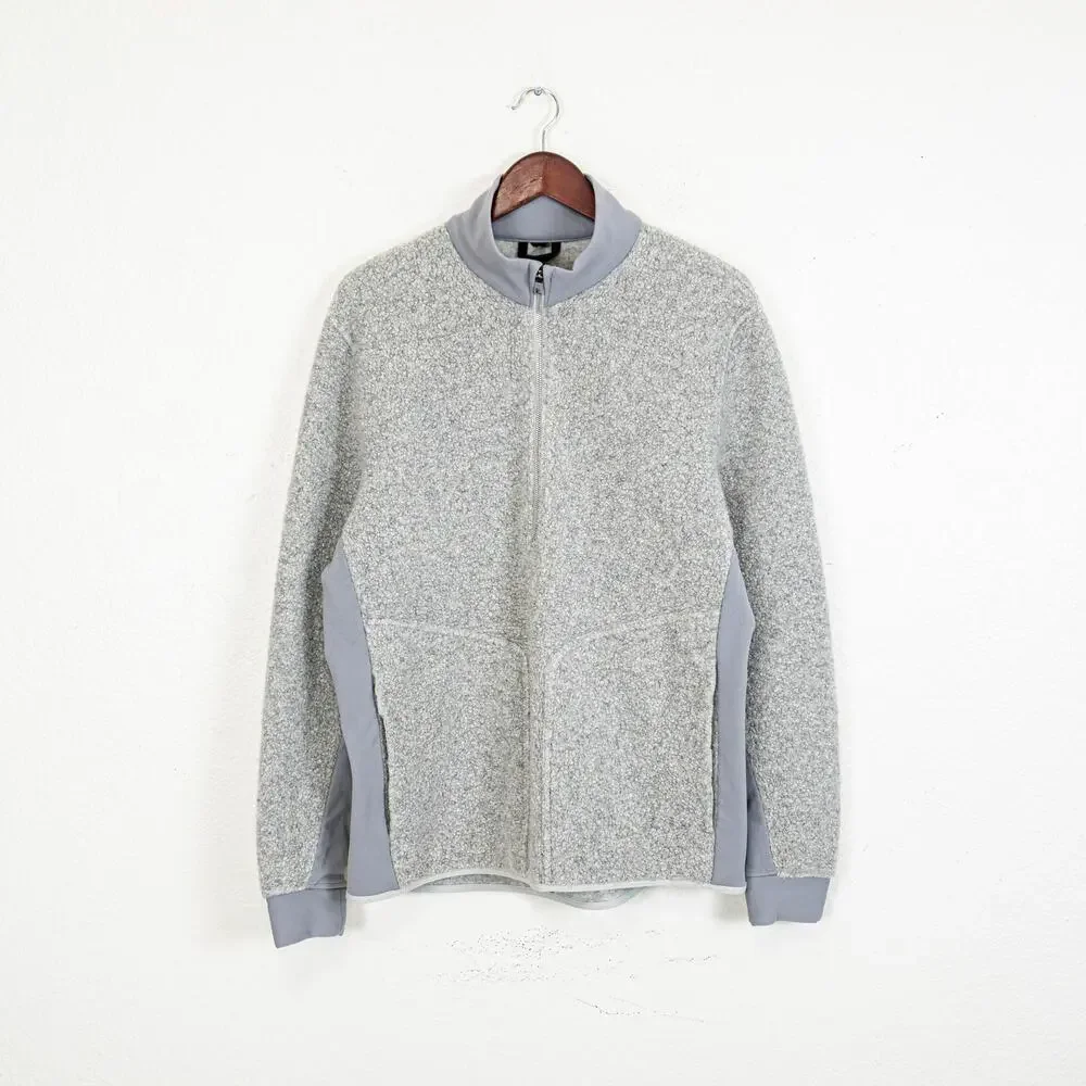 Lululemon Tundra Trek 1/2 Zip Pullover jacket Sherpa Fleece gray Large